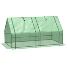 Outsunny 180x90x90cm Greenhouse For Tomatoes And Plants, Sturdy And Weatherproof Cold Frame, Green - Green - View 1