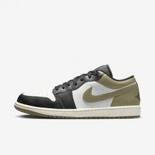 Nike Air Jordan 1 Low Men's Shoes 553558-092 - Dark Green - View 3