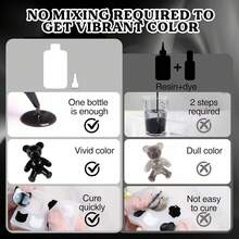 Black White UV Resin Kit 100g Sunlight Activated Fast Curing Epoxy For Jewelry Making Earrings Pendants Keychains Mini Crafts - A - View 6