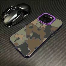 Hollow Camouflage Case For Apple 17,  16 Pro, New 15, High-End 14 Pro, Creative 13, - 彩銀殼-白色-鏤空迷彩 - 查看 9