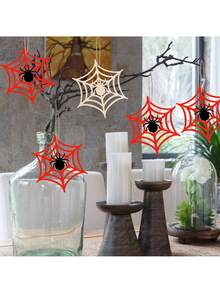 20 piezas de decoraciones de madera sin pintar con forma de telaraña, juego de manualidades de madera en blanco DIY, adecuado para pintar y garabatear, con cuerda para colgar, decoración colgante para Halloween, hogar, jardín y fiesta - Ver 5