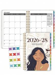 1本 2026-2027 學年週計畫與月計畫日曆筆記本，2026年1月至2027年12月，5.7" X 8"，A5月計畫筆記本附備註頁，防水封面，個人理財規劃，辦公與返校用品 - 彩色 - 查看 8