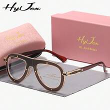 HyJex 1pc Unisex Decorative Plain Lens Glasses, Lightweight Elegant Frog Frame - Multicolor - View 2