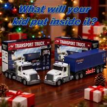 Remote Control Semi Truck , 9-Channel Full Function RC Vehicle With LED Lights, Sounds, Horns And Auto Demo, Detachable Container Toy For Kids Age 3+,Back To School - Multicolor - View 9