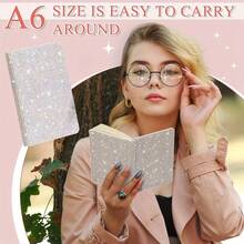 1pc Sparkling Rhinestone A6 Notebook - Glittering Diamond Hardcover Diary, Multi-Color Gemstone Decor, Women Office Desk Accessory, Journal | Charming Appearance | Shiny Cover, Adorable Notebook School Supplies - Multicolor - View 2