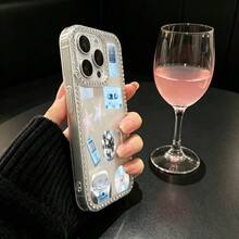 轻奢闪钻 ミュージックスター フォンケース for iPhone17 16 15 14 13 Pro Max 14 Plus 透明防摔高级感 高级感 - クリア - チェックする 2