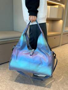 Yoga Sports Fitness Bag Unisex With Shoe Compartment And Dry/Wet Separation Storage Bag, Adjustable Yoga Mat Strap, Travel Luggage Tote Bag, Fitness Shoulder Bag - Multicolor - View 9