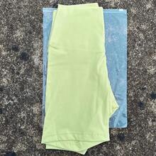 Solid Color Women's Fitness Sports High Waist Yoga Short Leg Cycling Full Body Workout Jog Squat Proof Inner Pocket - 酒紅色 - 查看 1