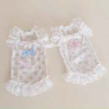 1件碎花连衣裙，适合小型宠物狗，轻便透气，适合春夏穿着，例如泰迪犬、博美犬等。 - 白色 - 查看 9