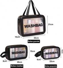Lumbor37 Hanging Travel Toiletry Bag Organizer And Bathroom Dopp Hygiene Kit With Hook For Travel Accessories, Toiletries, Bathroom, Shaving And Makeup For Men And Women - 10-透明黑 - 查看 4