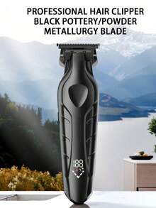 Kemei 男士電動理髮器 理髮剪 男士刮鬍刀 理髮雕刻剪 陶瓷刀片 USB 充電式理髮修剪器 適用於居家、理髮店與旅行使用 男士禮物 - 黑色 - 查看 2