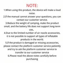 Portable Rechargeable Air Pump, 3-In-1 Inflator & Deflator Pump, LED Light, 5 Nozzles, USB Charging, ABS Material, Camping Essential - Many - View 12