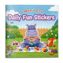 Libro de actividades con pegatinas divertidas diarias, juego de pegatinas de escenas lindas con personajes y objetos para mezclar y combinar, juegos de completar imágenes y emparejar para potenciar la creatividad, la concentración y la observación, perfecto para jugar en casa, tiempo de viaje y actividades en el aula - Cuaderno de aprendizaje con pegatinas temáticas - Ver 15