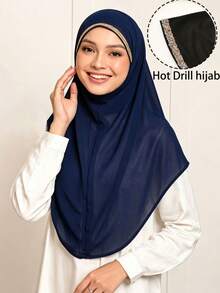 1pc Women's Solid Color Elastic Chin-Covering Headscarf, Can Be Used As Hijab, Headscarf, Veil, Suitable For Daily Wear, Breathable And Comfortable, Can Be Used As Inner Headscarf Or Veil - Solid Color - View 16