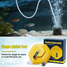 IPX7 Waterproof Floating Rechargeable Aerator Pump, Ultra Quiet Portable Oxygen Bubbler With Durable Battery, Live Bait Aerator For Minnow Bucket, Fish Tank, Outdoor Fishing And Live Bait Transportation - Yellow - View 3