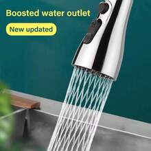 1/2pcs 3-In-1 Kitchen Faucet Extender, 360° Rotating Pull-Out Kitchen Faucet, Multi-Function Powerful Rinse & Pressurized Kitchen Accessory - Multicolor - View 4