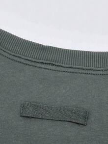 Puma Men's PREMIUM ESSENTIALS Short Sleeve T-Shirt, Knitted Collarless Short Tee 63846881 - Green - View 3