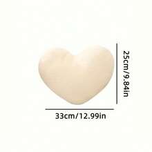 1pc Heart-Shaped Plush Pillow, Soft And Fluffy, Sofa Bed Decorative Pillow, Heart Pillow, Heart-Shaped Pillow, Room Decor, Home Decor, Living Room Decor - Multicolor - View 6