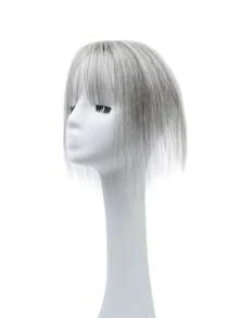 Women's Short Bob Hair Topper Piece, Suitable For Thin Hair, Side Part With Bangs, Covers Gray Hair, Straight Hair, Increases Hair Volume - Multicolor - View 5