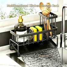Kitchen Sink Storage Rack With Drainage Board - Multifunctional Storage Rack, Sponge And Cup Holder, Suitable For Countertop Storage, Household Organization Storage Boxes, Baskets And Containers - 查看 11