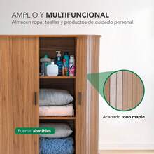 Wardrobe, Clothes Storage Unit, Multipurpose Organizer, Maple Wood, Bedroom Dresser - 1 - View 7