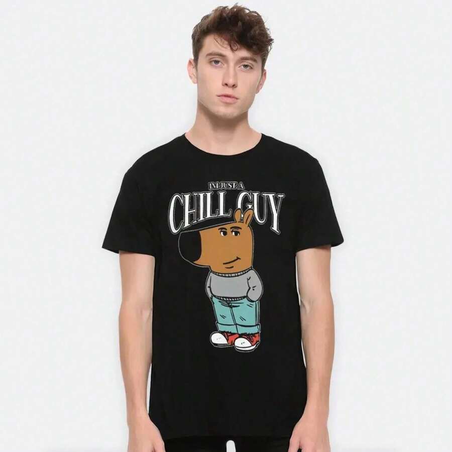 Camiseta "I'm Just A Relaxed Type", Tallas para Hombre y Mujer (CHG-10782) - Negro - Ver 1