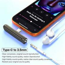 2-In-1 Stand Converter (Phone Stand + Audio) USB-C Portable 360° Right Angle High-Quality Audio Conversion Adapter With Phone Stand Converter, Compatible With IPhone 17/16/15/ Phones/Tablets And Laptops, Plug And Play Conversion Stand - Black - View 2