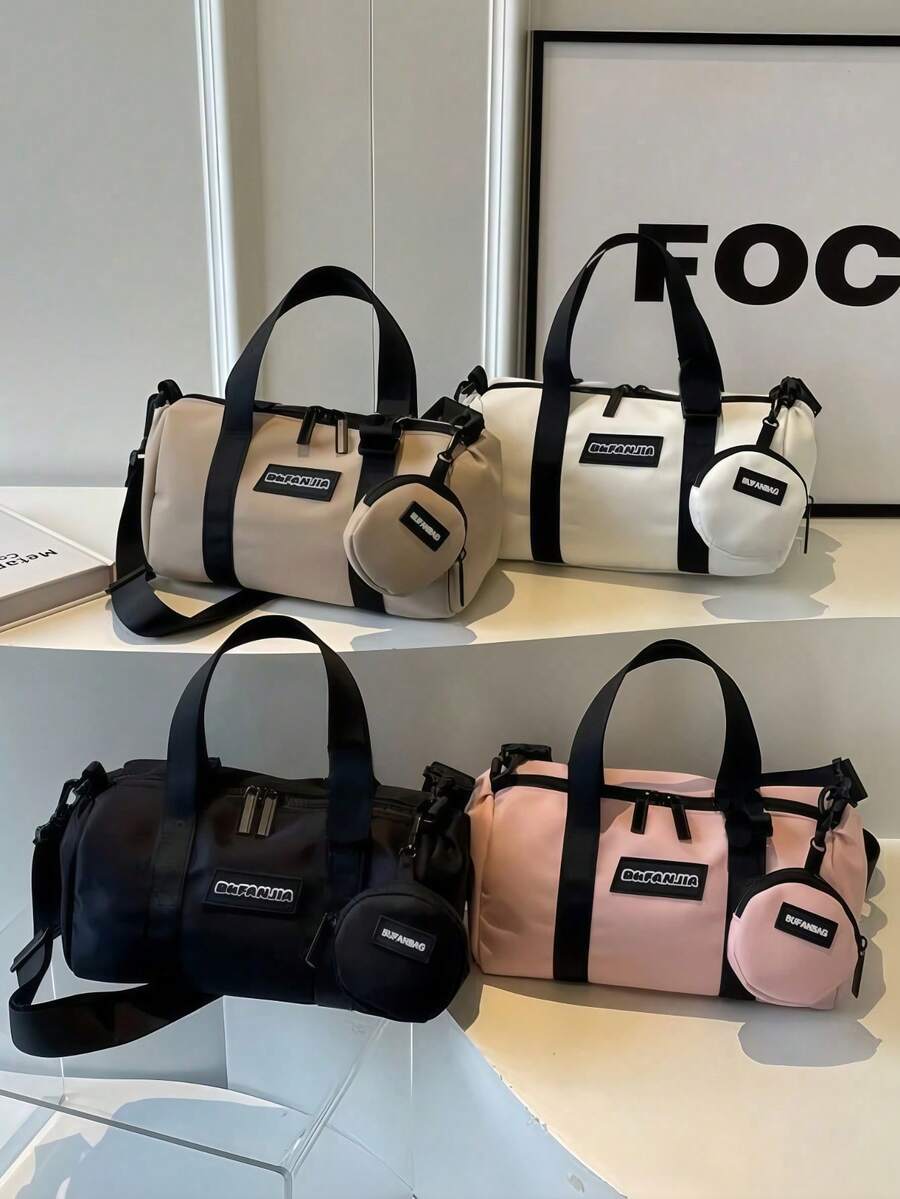 Bolso cilíndrico de moda de, bolso bandolera casual para deportes al aire libre y transporte, versátil y de gran capacidad con opciones de color, correa ajustable cómoda y duradera, b