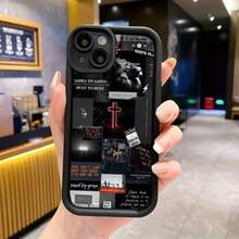 Cross Puzzle Case Suitable For Apple 16 Pro Max,  15 Pro, European And American 17 Pro, Personalized 14 - 金剛砂-黑-十字架拼圖 - 查看 3
