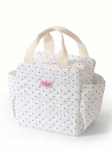 Bolsa de almuerzo aislada con lunares retro de moda, bolsa térmica elegante y minimalista a prueba de fugas, bolsa enfriadora aislada reutilizable de gran capacidad, adecuada para trabajo, escuela, picnic y viajes a parques temáticos, regalo de vuelta a la escuela en otoño, regalo de Navidad, regalo del Día de San Valentín - Multicolor - Ver 22