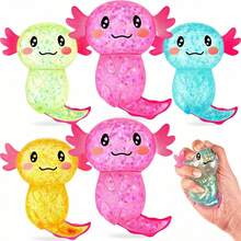 1pc Transparent Colorful Salamander Shaped Squeeze Toy, Suitable For Teenagers, Students And Office Workers, Ideal Choice For Classroom Supplies, Party Favors And Gift Bag Fillers, Perfect For Back To School, Birthday And Holiday Gifts. - Multicolor - View 1