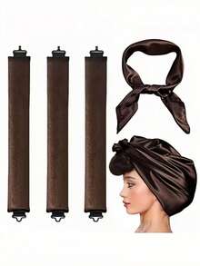 3pcs No-Heat Curling Rods Set, Elastic Curling Rods With Hooks To Create Big Waves, Suitable For All Hair Types, Sleep Curling Rollers, Home & Dorm Use, Hair Styling Tools, Sleep Curling Accessories & Big Wave Curling Tool Kit, Hair Styling Set & Hair Accessories, Travel Essential,Festival,Party - Multicolor - View 12
