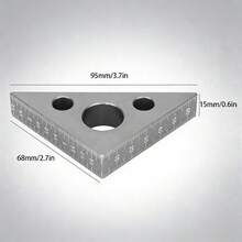 Aluminum Alloy 45/90 Degree Right Angle Gauge Frosted Triangle Ruler For Woodworking - 1pcs - View 3