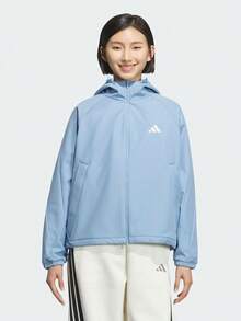 Adidas 女款 MS Softshell JK 梭織連帽外套 KC0087 - 藍色 - 查看 1