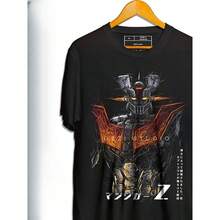 Camiseta Retro Anime Mazinger Z para Hombre - Diseño Vintage de Robot Japonés, Tejido Suave y Transpirable para Ropa Casual Urbana y Convenciones de Anime - Regalo Perfecto para Fans de Mazi - Negro - Ver 2