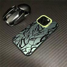 Thorn Stripe Case Suitable For Apple 16 Pro Max,  15 Pro, High-End 14 Pro, Personalized 17, Cool - 彩銀殼-黑-荊棘條紋 - 查看 3