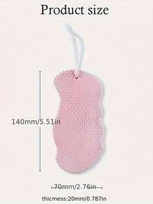 4pcs/1pc 3D Thickened Solid Color Fish Scale Pattern Soft Non-Shedding Exfoliating Massage Shower Sponge, Soft Foam Body Cleanser, High Density Sponge Shower And Bath Scrub, Painless Home Scrubbing Tool, Suitable For Daily Shower Use - Bath Sponge - View 3