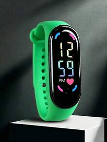 1pc Waterproof Digital LED Touch Screen Ladies Watch, Suitable For Daily Wear And Sports - Multicolor - View 18