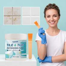 1pc 300g/10.58oz Tile & Bathtub Refinishing Paint With Brush, Water-Based Bathtub Refinishing Coating, Waterproof & Scratch-Resistant Ceramic Repair Agent - Tile and Bathtub Refinish Paint - View 12