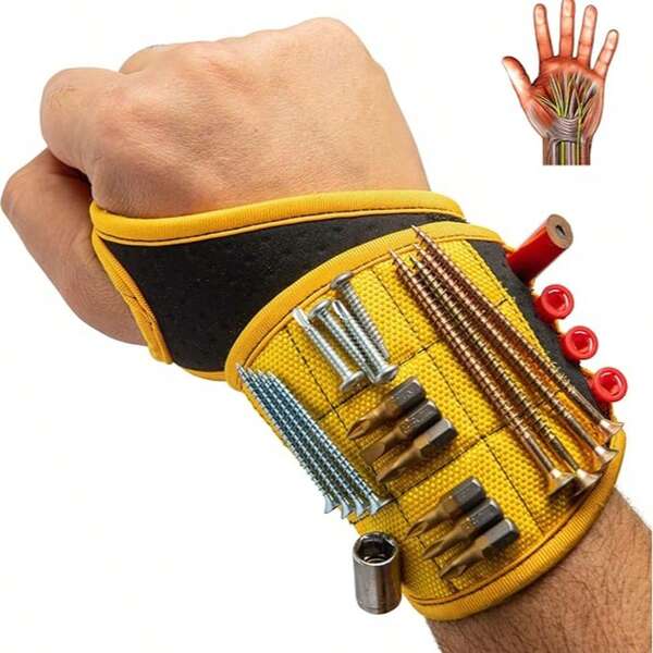 Outils Outils de jardinage Fournitures de jardinage Outils pour hommes Cadeau de la fête des pères Cadeau pour hommes Organisateur de rangement Bracelet magnétique réglable pour hommes Cadeau - Ceinture à outils premium, Bracelet de ceinture à outils entièrement magnétique pour tenir les vis, Adhérence forte, Pratique et pratique, Très respirant, Convient comme cadeau pour papa, mari, grand-père ou travailleur.