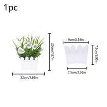 1pc 7.8inch(H) Artificial Flower Pot Home Living Room Bedroom Bathroom Dining Room Tabletop Decor Wedding Party Scene Decoration - Multicolor - View 18