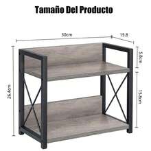 Countertop Shelf Organizer, Coffee Bar Accessories, Spice Rack, Coffee Countertop Shelf, 2-Tier Coffee Organizer Station For Cups, Glasses, Creamer And Syrup (Brown) - 灰色 - 查看 2