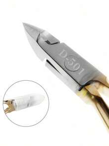 Gold Stainless Steel Nail Clipper Cuticle Trimmer Dead Skin Remover Manicure Tool - Multicolor - View 2