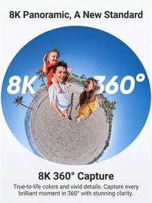 Insta360 X5 行動攝影機 | 相容 8K、防水、360° 全景行動攝影機 | 強大夜間拍攝能力,支援「隱形自拍棒」功能,100% 全新,僅已啟動 - 查看 6