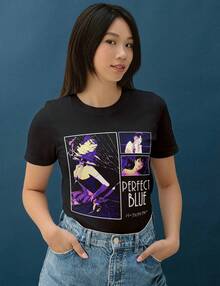 Camiseta de Anime Perfect Blue, Película de Satoshi Kon, Ropa Urbana de Culto Y2K - Negro - Ver 3