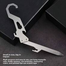 Outdoor Stainless Steel Foldable Multi-Function Tool, Mosquito Coil Holder, Mosquito Coil Hook, Bottle Opener, Ruler With Markings, Portable, Suitable For Camping And Hiking - Hook Up - View 10
