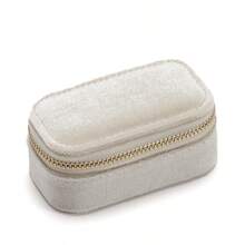 Personalized Custom Name Embroidered Velvet Mini Jewelry Box, Portable Zipper Ring & Earring Storage Box, Custom Gift Jewelry Organizer, Suitable For Wedding, Birthday, Valentine's Day Holiday Surprise Gift - Multicolor - View 7