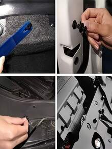 105pcs Car Interior Disassembly Tool Set, Includes Universal Nylon Plastic Car Rivets, Suitable For Car Door Panels And Bumper Body Panel Repair Kit, Equipped With Pry Bar Tools And Clips, Used For Vehicle Maintenance, Multi-Function Heavy Duty Plastic Rivet Tool Set - A - View 6