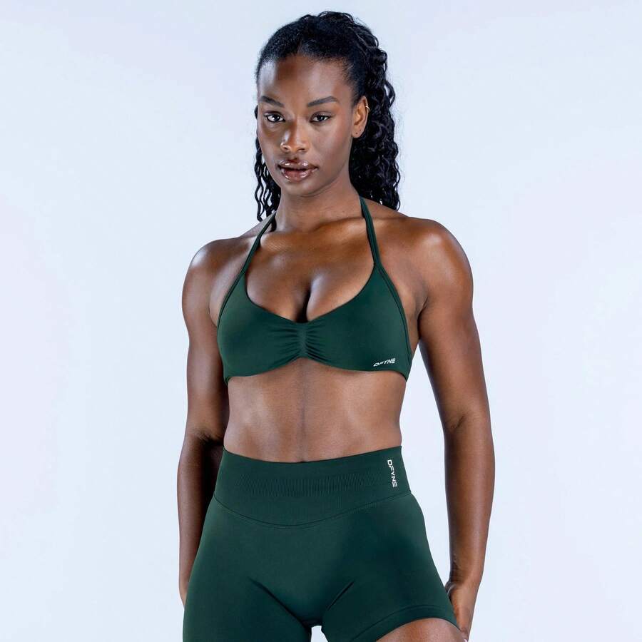 Women's Impact Zip-Up Fitness Crop Top, Long Sleeve Sports Crop Top, Seamless Gym Running Tops, Quick-Dry Workout Shirt For Pilates And Yoga, 2026 - 松綠色胸罩 - 查看 1