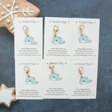 3 Stücke/6 Stücke süßer kleiner Delfin Schlüsselanhänger, Ozean-Thema Anhänger, perfekt als Rucksack-Anhänger, dekoratives Geschenk, kleiner Anhänger für Freunde, inspirierende Belohnung. Neuartiger Schlüsselanhänger. - Verschiedenfarbig - Übersicht 6